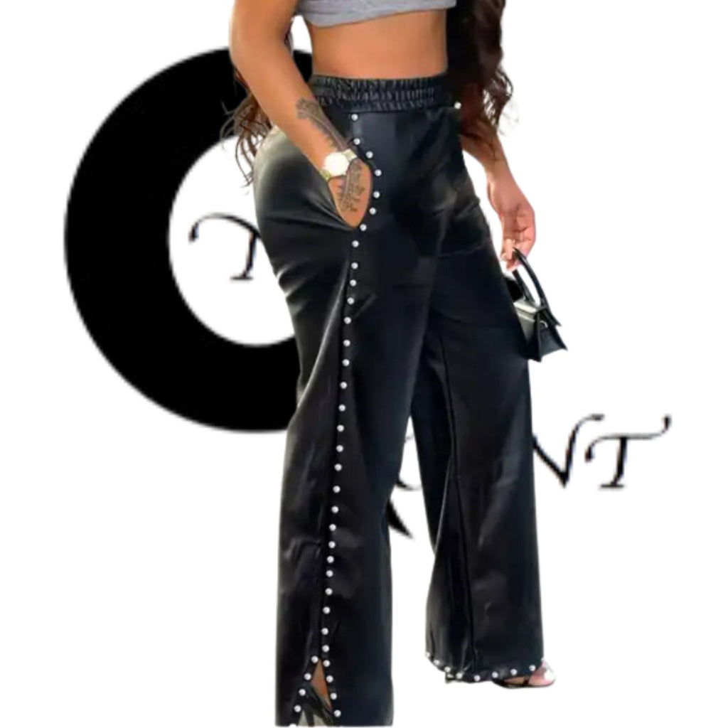 On Point Apparel Pencil PU Leather Pants