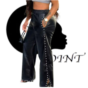 On Point Apparel Pencil PU Leather Pants