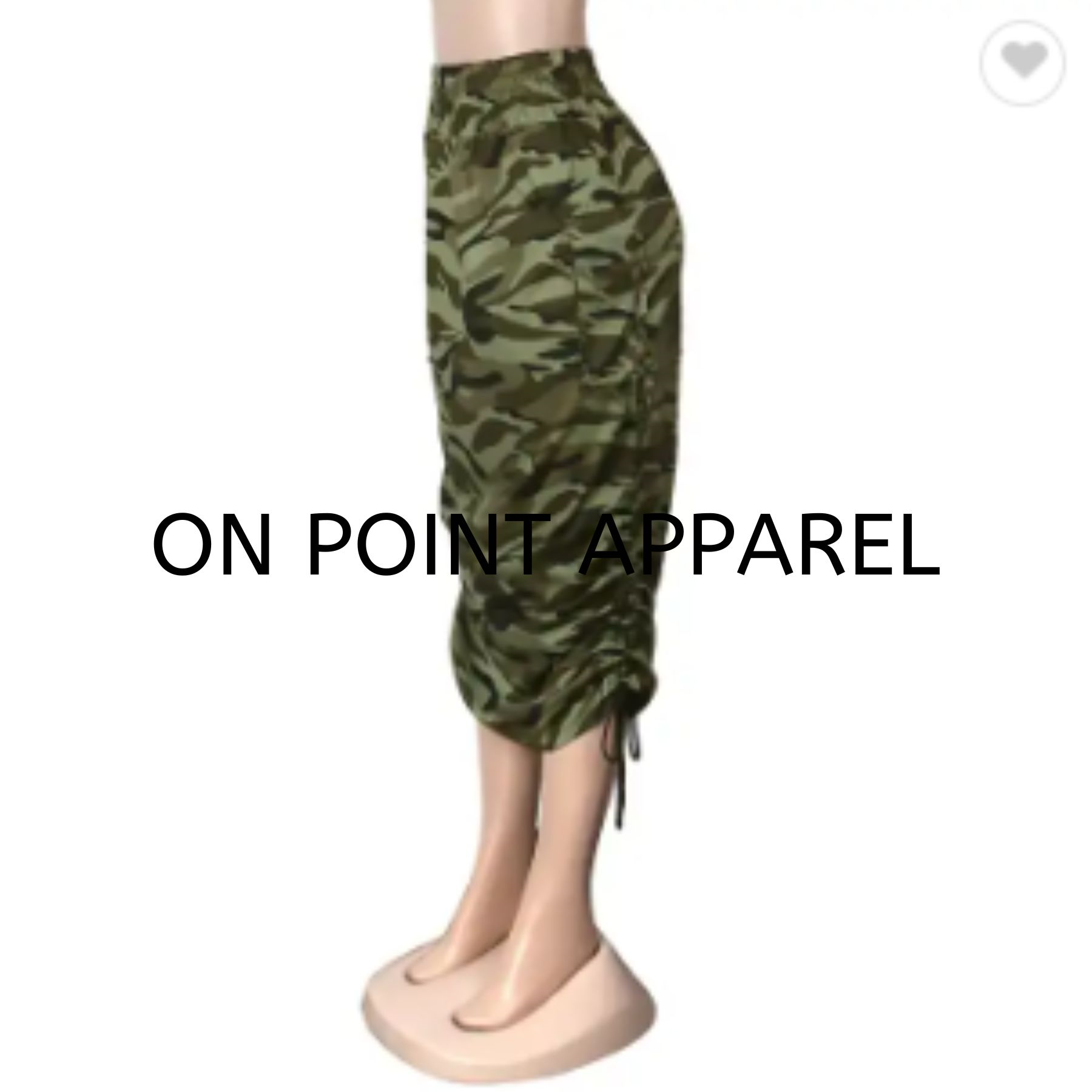 On Point Army Green Pencil Skirt