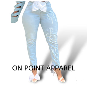 On Point Water Wash High Waist Solid Color Women Jeans