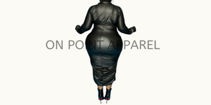 On Point PU Leather Plus Size Dress