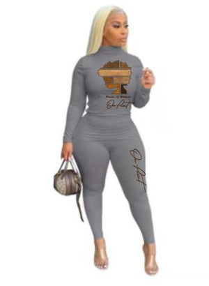 On Point women lounge wear two-piece turtleneck t-shirt and leggings