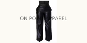 On Point Loose Straight High Wast Wide Leg Trousers