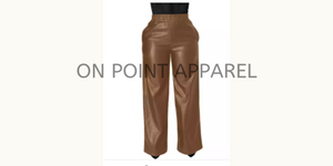 On Point Loose Straight High Wast Wide Leg Trousers