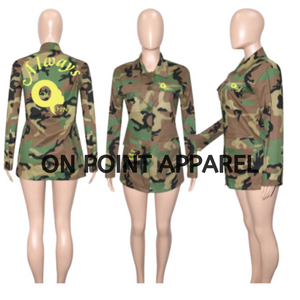 On Point Loose Fit Camouflage Jacket