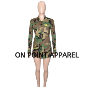 On Point Loose Fit Camouflage Jacket