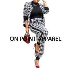 On Point Pattern Printed button jacket and pants 2-piece suit