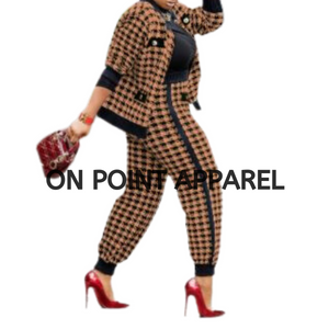 On Point Pattern Printed button jacket and pants 2-piece suit